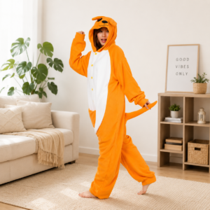 Kangaroo onesie oranje voor kinderen en volwassenen van Georgies Suites®