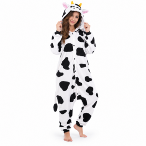 Zwart-witte Koe Onesie voor kinderen en volwassenen – Georgies Suites®