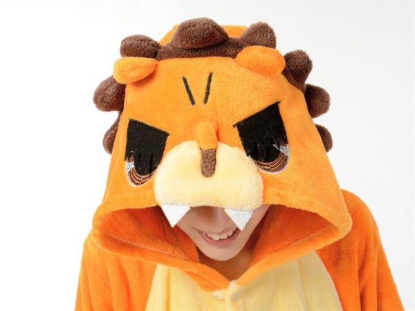 Oranje leeuw onesie - Afbeelding 2