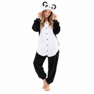 Zwart-witte Panda Onesie voor kinderen en volwassenen – Georgies Suites®